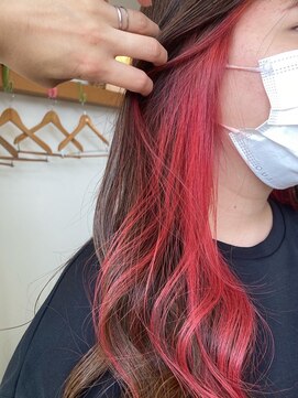エス ハート オブ ヘアー 名東店(Heart of HAIR) 【ES 田中】 Summer Style #22インナーカラーレッドバイオレット