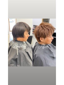 ザワン(The one) ブリーチしてベージュ系に