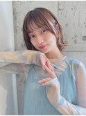 切りっぱなしボブ/くびれヘアスタイル