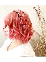 アールイー(Re:)&nbsp;ハートヘア　編み込みハーフアップ