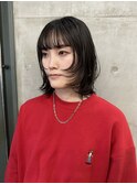 ウルフカット　顔まわりカット