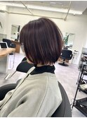 ゆるっとショートボブ/暖色艶髪