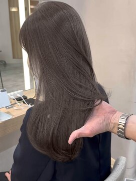 ウェイズトウキョウ 新宿店(Ways TOKYO) レイヤーカット　ブリーチなしグレージュ　韓国ヘア