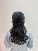 ハーフアップ