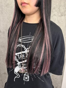 ルーツアイリー 心斎橋(ROOTS IRIE) 編み込みエクステロング/ピンクグレージュ/エクステハイライト