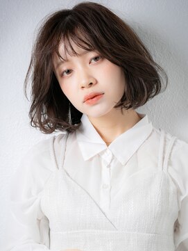 カバーヘア イヴ 戸頭店(COVER HAIR EVE) 立体感小顔補正カットウェットヘア抜け感黒髪ボブv戸頭30代40代