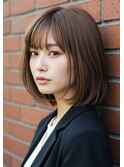 髪質改善/縮毛矯正/酸性ストレートマロンベージュ