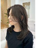 レイヤーカットダブルカラーブルーブラックケアブリーチ