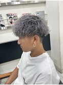 ブリーチパーマ　シルバーアッシュ