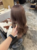 チャプター 問屋町(chapter)&nbsp;ケアブリーチミルクティーブラウンカラーレイヤーカット韓国ヘア