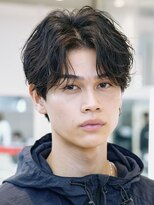 レタッチバイフィフス(RETOUCH by fifth) 原宿センターパートウルフメンズ緩めシャドウパーマルーズパーマ