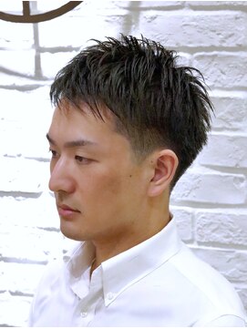 ヨシザワインク プレミアム 横浜 桜木町店(YOSHIZAWA Inc. PREMIUM) エアリースパイキーフォーマルツーブロックメンズショート