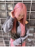 梅田/大阪/くすみベージュ/ピンクヘアー/ダブルカラー/ブリーチ