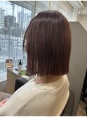 ヘイリーボブ　切りっぱなし　縮毛　大人ボブ　大阪ボブ