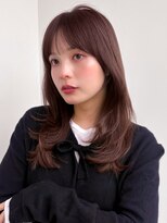 ラフ フロム ガーデン(Laf from GARDEN)&nbsp;ミディアム/レイヤーカット/顔周りカット/ベージュ/透明感カラー