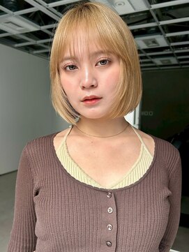ヴェイン 渋谷(vain) ハイトーン ケアブリーチ ショートボブ ショートレイヤーカット