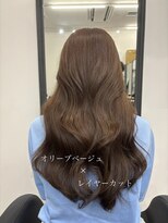 アマテラスゼロ 新宿(AMATELAS zero)&nbsp;オリーブベージュ×レイヤーカット/新宿