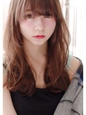 透け感アップのダメージを抑えたWカラー（ブリーチはしてません