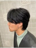 センターパートウルフ