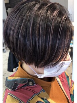 シェルハ(SHELHA) ヴァイオレットハンサムショートハイライトショートカット