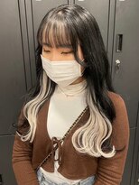 ベレーザ 渋谷(BELEZA)&nbsp;3713グレーベージュミルクティーアッシュ黒髪艶感インナーカラー