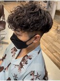 波巻きパーマツイストスパイラルパーママッシュメンズパーマ
