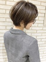 大人可愛い小顔ひし形クビレ丸みボブ20代30代40代大人ショート