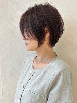 ロンド ストラーダ 心斎橋(Lond strada) ショート×ハイライト白髪ぼかし×マチルダボブ[心斎橋]