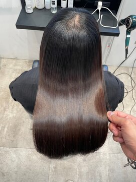 キュア 表参道(CURE) 黒髪/グレージュカラー/ココアベージュ/ヘルシーロング「表参道