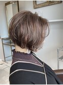 イメチェンハッシュカットフルバング似合わせレッドブラウン