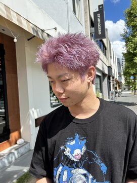 チャプター 問屋町(chapter) スパイキーショートピンクラベンダーケアブリーチダブルカラー