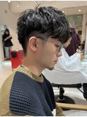 【 メンズマッシュショート × ナチュラルパーマ 】