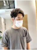 メンズ　ベリーショート　パーマ