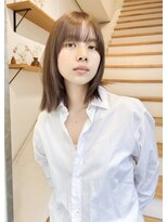 ノースイースト 阿佐ヶ谷北口店(north east) 顔まわりレイヤー/ミディアム/ミルクベージュ