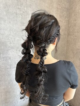 ルウ いわき泉店(Ruu) 編みおろしヘアセット