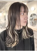 インナーカラー　ホワイトベージュ