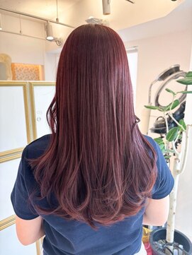 ビビディ バビディ ブー 河原町三条店(Bibbidi.bobbidi.boo) ブリーチ無しダブルカラー/ピンクベージュ/レイヤーカット/韓国