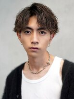 アンサー 渋谷(ANSWER)&nbsp;波巻きパーマメンズマッシュセンターパートスパイラルパーマ韓国