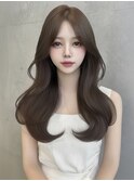 韓国/小顔/黒髪/ココアベージュ/銀座/レイヤーカット