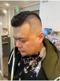 メンズカットフェードスキンフェードサイドパートビジネスヘア