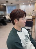 韓国ヘア★レッドブラウン×ダウンパーマ