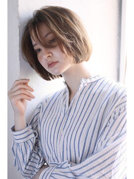アンド(AND) ボブ　ショート　ハイライト　ベージュ　代官山　恵比寿　中目黒
