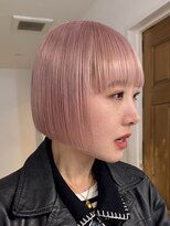 ナループロアポンテ(Nalu pu loa PONTE)&nbsp;ミニボブハイトーンピンクカラーブリーチダブルカラー