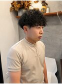 波巻きパーマ