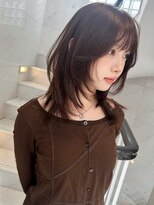 サイン 渋谷(SIGN)&nbsp;韓国ヘア姫カットくびれレイヤーカットグレージュブリーチ無し