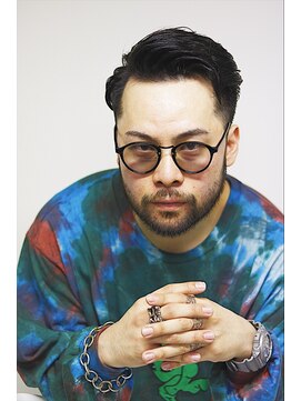 メリケンバーバーショップ フクオカ(MERICAN BARBERSHOP FUK) サイドパートショートテクノセミウェットワイルドツーブロック2