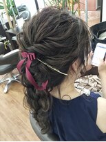 ヘアーデザイン ベルタ(Hair Design BELTA)&nbsp;三つ編み/編みおろし/リボン/リボンアレンジ