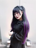 リゼル ユア 渋谷(RISEL YUA)&nbsp;シールエクステを使ったパープルグラデーション
