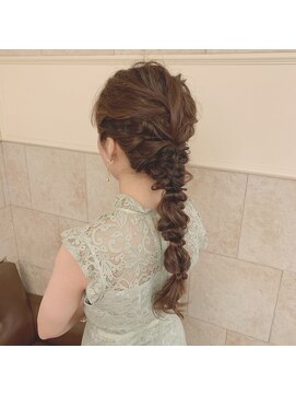 ザ シー 橋本(The C) 編みおろし/ブライダル/結婚式/二次会/ヘアアレンジ/ルーズ/花嫁