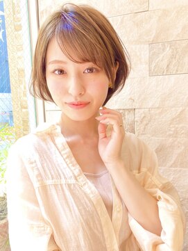 リアン(lien) 【lien.ai】小顔ショートオリーブカラー　セミウェットウェーブ